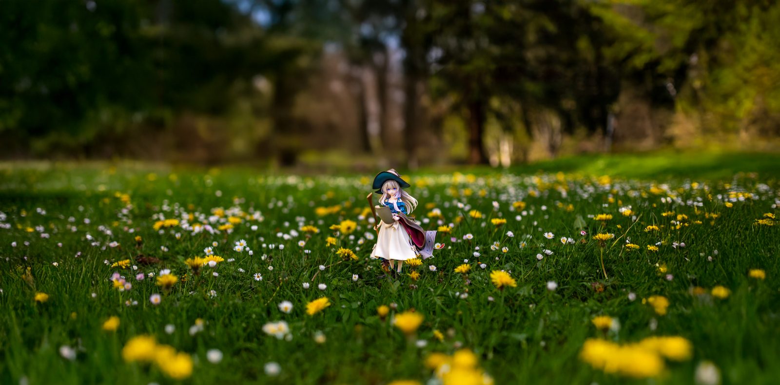 Figure in spring park