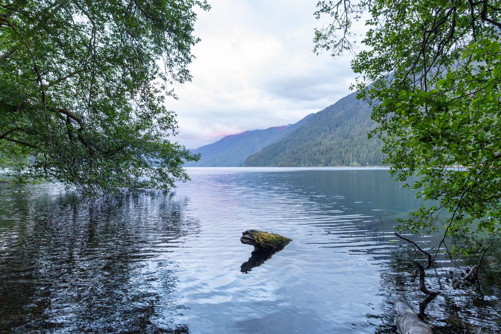Tranquil mountain lake
